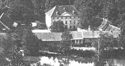 Historisches Luftfoto des Neuen Schlosses (Quelle: Ströbele)
